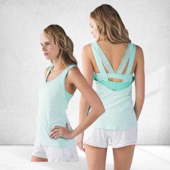 Cute Lululemon Mint Super Sport Strappy Tank - Picture 1 of 12
